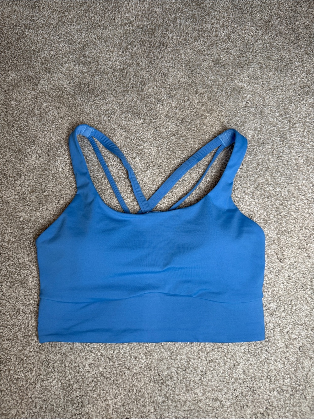 Lululemon Pool Party Blue Set - Longline Sports Bra and High-Waist Align Shorts - Picture 6 of 8